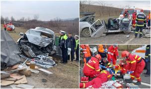 Accident cu 6 victime, între care și un bebeluș, pe un drum din Vaslui. O persoană a murit, alte două sunt în comă