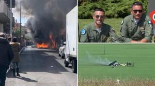 Două avioane militare s-au prăbușit după o coliziune în aer, la periferia Romei. Piloții au murit