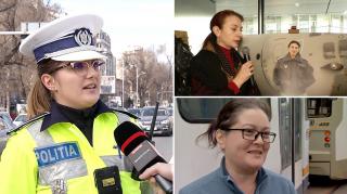 Femei de milioane: Vatmanițe, piloți sau polițiste, doamnele își fac meseria cu pasiune și dedicare: "Dacă uşa se închide putem intra pe geam"