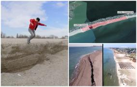 ANIMAŢIE. Dune de 2 metri pe plajele lărgite din Mamaia, unde sunt aşteptaţi turiştii. "A venit muntele la mare"