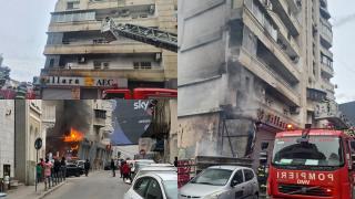 Panică în centrul Capitalei, după ce un incendiu a izbucnit la parterul unui bloc. Focul a pornit din zona unde localnicii aruncă gunoiul