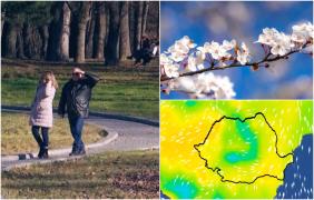 Val de aer cald peste România, însoțit de furtuni violente. Temperaturi de peste 25 grade, la final de martie