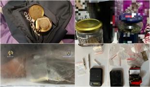 Descindere a mascaţilor în Bacău. Opt persoane, bănuite că ar fi vândut droguri de mare risc inclusiv elevilor