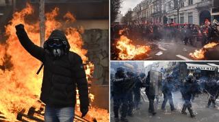 Francezii preferă să arunce în aer țara, decât să muncească până la 64 de ani. Imaginile haosului de la proteste