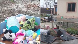 Casă din Buzău cu trei copilași înăuntru, cuprinsă de flăcări. O fetiță de numai un an este în stare critică