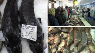 Nicio masă fără peşte, de Buna Vestire. În ciuda cozilor interminabile, vânzătorii se plâng: "Nu mai cumpără ca acum 5 ani"