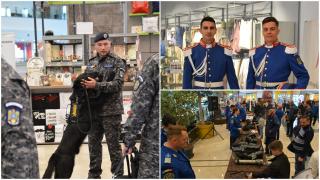 Ziua Jandarmeriei Române, sărbătorită la Iași. Demonstrațiile de luptă corp la corp, câinii de intervenție și caii i-au impresionat pe cei mici