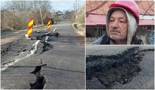 "A luat-o la vale un kilometru". O alunecare de teren amenință zeci de familii din Gorj. Un sat întreg riscă să rămână izolat