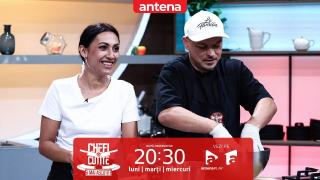 Chefi la cuţite, 3 aprilie 2023. Chef Scărlătescu a rămas cu gura căscată când i-a văzut pe Melinda și Puya. ''Să nu dați din casă!''