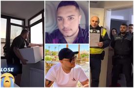 Influencerul Alin Borcan, închis după ce a fost arestat LIVE. Umblă dezbrăcat şi aruncă electrocasnice de la etaj pentru like-uri pe TikTok