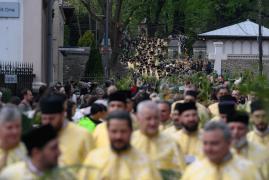 Procesiuni religioase de Florii: pelerinaj în București, de la Mănăstirea Radu Vodă la Patriarhie. Trafic rutier restricționat
