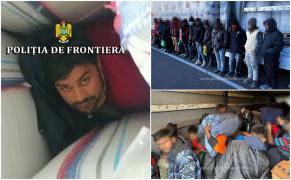Imagini dramatice cu zeci de migranți înghesuiți în TIR-uri care ieșeau din România. Într-un singur camion erau ascunși 64 de oameni