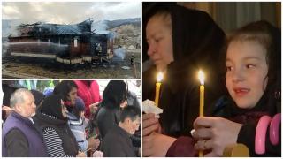 Biserici pline pentru Prohodul Domnului. Credincioșii din Borșa au participat la slujbă lângă lăcașul care a ars de Florii