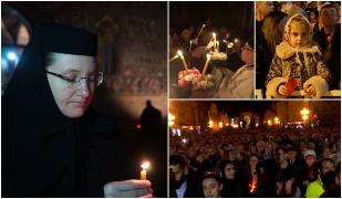 Bisericile din țară, neîncăpătoare în noaptea de Înviere. Hristos a Înviat, iar oamenii au primit Lumina Sfântă în suflete şi în case