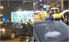 "Lasă-mă, nu mă zăpăci!'' Circ cu poliţia, după ce doi tineri au gonit prin Capitală şi au zdrobit maşina de o gură de metrou. Şoferul, beat şi fără permis