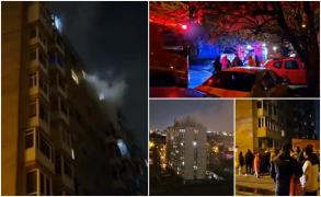 "Era fum de nu puteai să vezi la doi metri". Zeci de oameni evacuați azi noapte dintr-un bloc, în București, după ce un apartament a luat foc