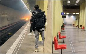 Fum la stația de metrou Costin Georgian, după un scurtcircuit la șine. Călătorii au fost evacuaţi, circulaţia trenurilor a fost oprită și, ulterior reluată