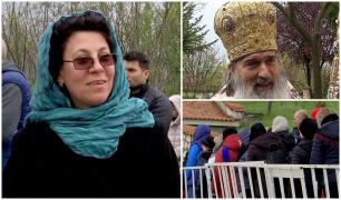 Coadă uriaşă la Mănăstirea Dervent, pentru "apa care vindecă orice boală". "Nu mă doare nimic!"