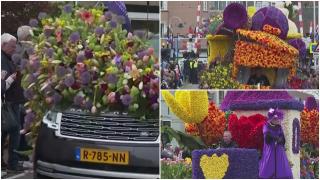 Mii de oameni au asistat la Parada Florilor, desfăşurată în câteva oraşe olandeze. Spectatorii au fost uimiţi de bogăţia şi fantezia aranjamentelor florale