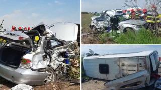 Opt adulți și un copil au fost răniți, după ce un microbuz și o mașină s-au ciocnit la ieșirea din Alexandria. Plan Roșu de intervenție