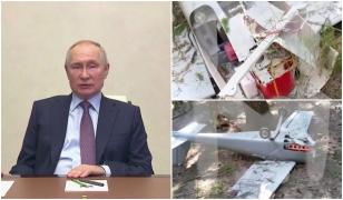 O dronă cu 30 de pachete de explozibil C4 ar fi trebuit să-l ucidă pe Putin. Aparatul de zbor s-a prăbuşit la 20km de ţintă
