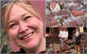 Reacţia unei turiste străine care a venit să viziteze Cetatea Sighişoarei: "România este minunată!''