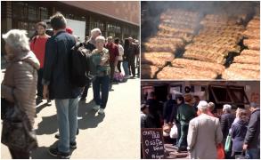 Cozi uriașe la mici, în Piața Obor din Capitală. Românii așteaptă chiar și 3 ore, ca să poată savura renumiții mititei