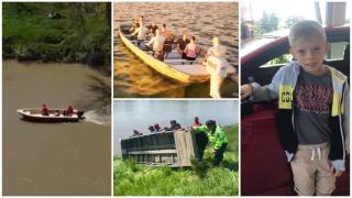 ANIMAŢIE. Familiile care au căzut cu barca în Mureş îl sărbătoriseră pe Robert, băieţelul de 11 ani încă dat dispărut. "O femeie striga groaznic"