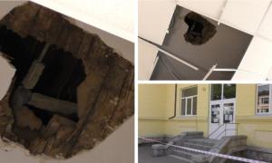 Atenţie, cad şcoli! Un nou incident într-o unitate de învăţământ din România: tavanul fals al unei clase a căzut peste bănci. Clădirea, construită în 1867