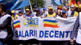 10.000 de profesori protestează în Capitală. Ameninţă cu grevă generală, chiar înaintea Evaluării Naţionale şi a Bacalaureatului