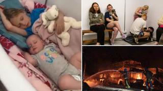 Imagini emoţionante după bombardamentul rușilor asupra Kievului: copii adormiţi în căzile din baie, în timpul atacului cu rachete