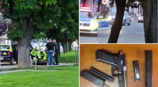 Momentul în care "pistolarul" cu armă airsoft din Târgu Jiu e scos dintr-un taxi și pus la pământ. Ce amendă a primit