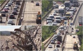 "Ca la nebuni. Ca în România". DN1, din nou aglomerat. Podul care face legătura între Ploieşti şi Valea Prahovei, în reparaţii. Când se încheie lucrarea