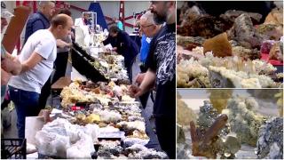Colecţionari din toată ţara au venit la expoziţia "Flori de mină" din Cavnic. Vedeta, un mineral de 100.000 de euro, adus din Amazonia