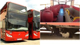 Autobuzele turistice de 70.000 de euro ale Capitalei stau trase pe dreapta. Stricate şi cu mii de km la bord, edilii nu ştiu când vor fi scoase pe traseu