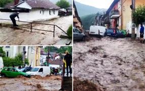 Urmările scenelor fără precedent din Reșița, unde mașini și case au fost luate pe sus de șuvoaie. "Uitați ce e aici, ferească Dumnezeu"