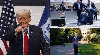 Reacție surprinzătoare a lui Donald Trump, după ce Joe Biden s-a prăvălit pe scenă la o ceremonie din Colorado