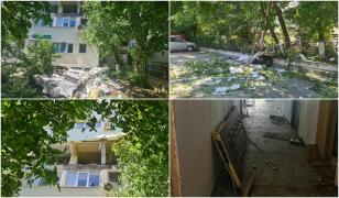 Explozie puternică într-un apartament din Vitan. Un bărbat de 84 de ani, scos de sub dărâmături și transportat la spital