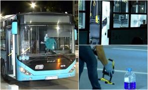 Filmul incidentului halucinant în care un individ a tras cu o armă de tip airsoft în geamurile unui autobuz, în Capitală. Vinovatul, în libertate