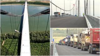 60 de camioane încărcate au testat "Golden Gate-ul" românesc. Ultimele probleme rămase cu două săptămâni înainte de inaugurare