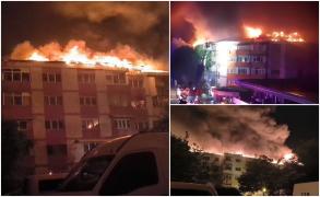 "Era făcut de doi ani acoperişul". De la ce a pornit incendiul uriaș care a aprins în toiul nopții blocul din Bârlad. Au intervenit inclusiv pompieri aflaţi în timpul liber