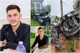 "Dumnezeu își cheamă îngerii alături". Tânăr de 21 de ani, cunoscut lăutar din Argeş, mort după ce a intrat cu maşina într-un copac. Impactul, extrem de violent
