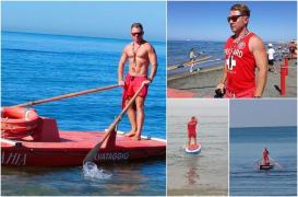 "Îngerul mării" din Italia e român. Alin a salvat mai mulţi oameni de la înec, ultima dată a scos din valuri un băiat de 13 ani