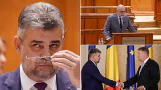 Haos la învestirea Guvernului Ciolacu, sub ochii Patriarhului Daniel. Hunor şi-a ironizat foştii aliaţi şi l-a imitat pe Iohannis cu pronunţarea PSD