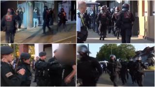 Răfuială între două clanuri rivale, pe o stradă din Essen. Mai multe persoane rănite, printre care 2 poliţişti, după lupta barbară cu săbii și cuțite