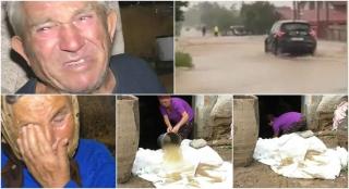 "Nu a rămas nimic din ce am avut. Toată munca mea de bătrân". Oamenii au privit înlăcrimați cum agoniseala de o viață a fost măturată de viituri. Dezastru în țară