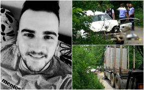 "N-a avut nicio şansă. Era mort din maşină". Ionuț a sfârșit pe un drum din Gorj, după ce s-a izbit cu mașina de camionul condus chiar de vărul lui