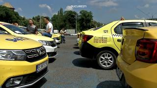 Taximetriştii s-au supărat pe firmele de ride-sharing şi au ieşit la protest. "Să avem aceleaşi condiţii"