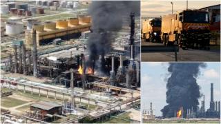 Fumul incendiului de la Petromidia ar putea fi toxic pentru oameni. Au început primele anchete. Cauza exploziei, necunoscută