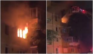 Un timişorean a ajuns la spital, după ce apartamentul său a fost cuprins de flăcări. Ceilalţi locatari s-au autoevacuat